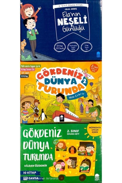 Mavi Kirpi مجموعة القصص الصفية الثانية Mavi Kirpi Gökdeniz Dünya Turunda 1-2<...
