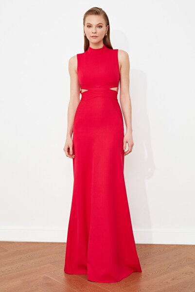 Trendyol Collection Abendkleid im A-Schnitt mit Granatapfelblütenmuster - Abe...