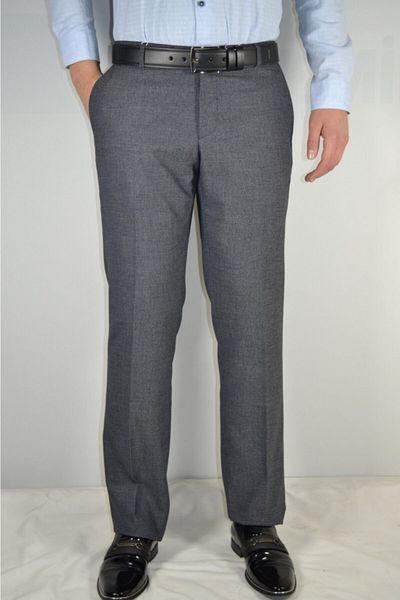 Bomonti Men's K Black Thin Patterned Flexible Fabric Trousers