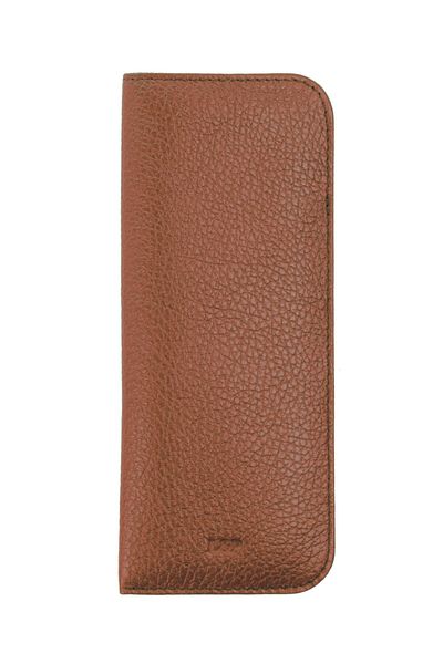 Leather Paper Leather Brown Glasses Case