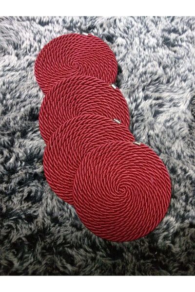 Trendev Decorative Claret Red Coasters Set of 6 Stylish Design