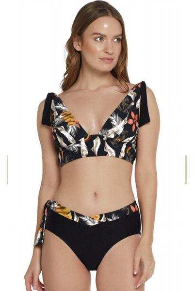 Eros Patterned Honeycomb Fabric Triangle Bikini