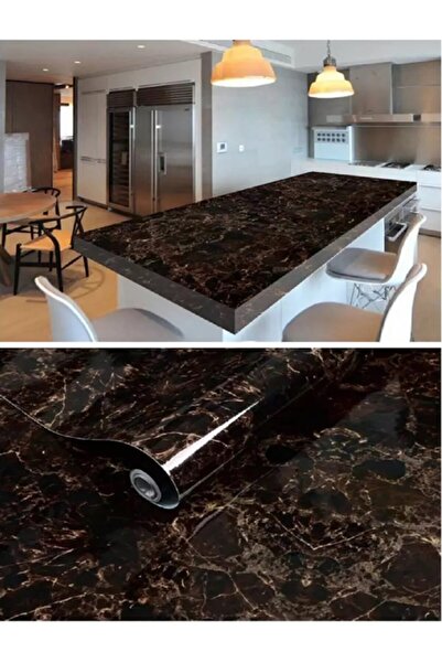 Tor Store Mutfak Tezgah Üstü Yapışkanlı Folyo Kahverengi (5 Metre)