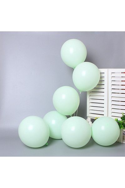 E Elmas Mint Green Macaron Balloon Birthday Balloon (10 Pieces - 30cm)