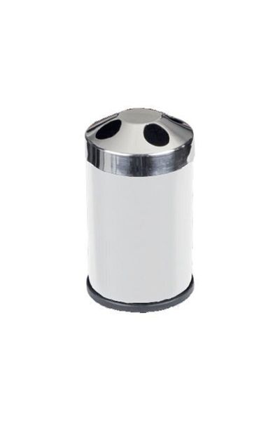 Maxiflow Stainless Chrome White Toothbrush Holder