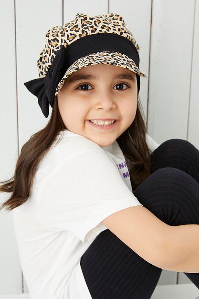 Babygiz Girl's Leopard Visor 4 Season Hat