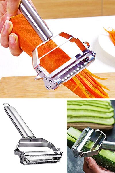 Keyfi Sepet Stainless Steel Jumbo Size Turbo - Practical Julienne Vegetable and Fruit Peeler