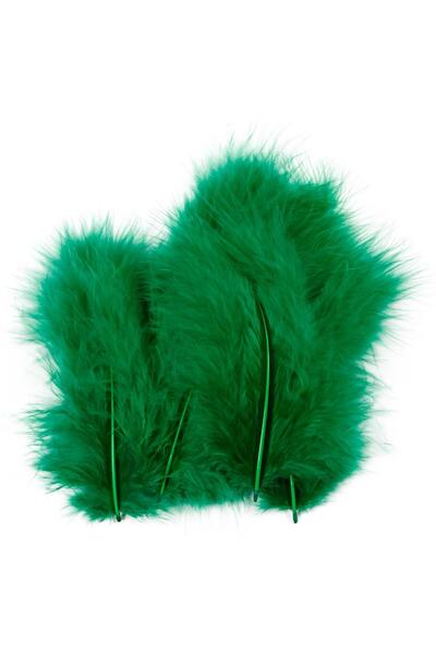 Huzur Party Store Yeşil Toprak Renkli Doğal Tüy Dekoratif Süsleme El Işi Hobi...