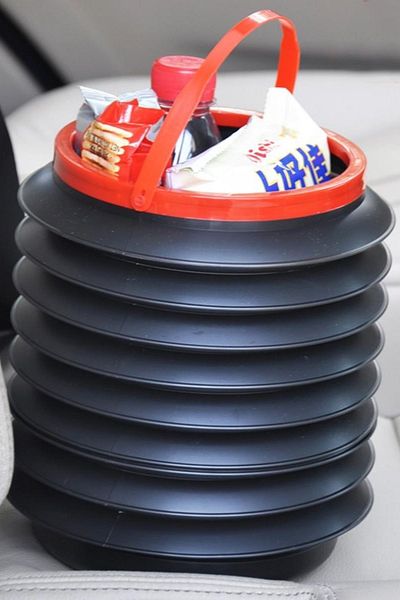 Buffer In-Vehicle Foldable Item Storage Organization and Garbage Spool Box