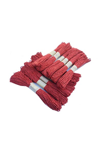 ELITETIME 30 metara pletene vreće za vezenje križnim šavom od jute, crvene bo...