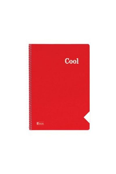 KESKİN COLOR Coperți cool A4 spiralate PP (plastic) 72 de coli Caiet fără linii-roșu
