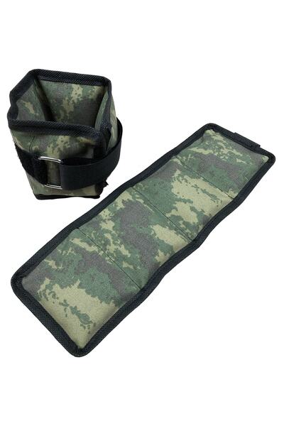 BLUU 1 كغم × 2 قطعة أوزان تعادل اليد والكاحل بتصميم تمويه