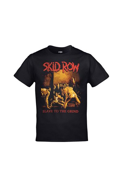 Orijin Tekstil Skid Row Slave To The Grind Printed Unisex Black Tshirt