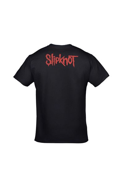 Orijin Tekstil Slipknot We Are Not Your Kind Μπροστινό πίσω εμπριμέ μαύρο μπλουζάκι unisex
