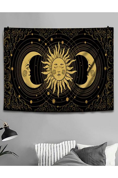 Buka Shops Tapiserie De Perete Fata Soarelui Luna Neagra 70x100 Cm