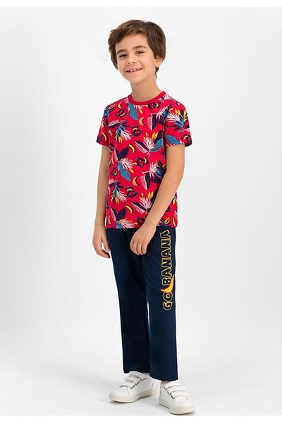 ROLY POLY Go Banana Red Boy Pajama Set