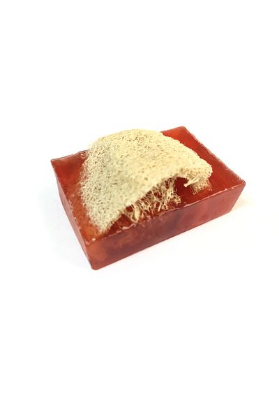 Develi 1973 100% Handmade 2-Piece Natural Soap with Pumpkin Fiber - Donkey Milk & Honey Soap Saffron Soap