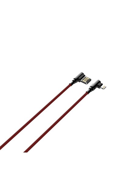 LDNIO Hızlı Şarj Uyumlu Kablosu 2 Metre Lightning -ls422 Kırmızı