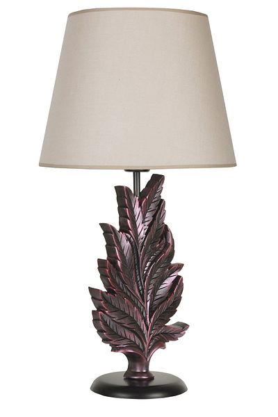 Qdec Modern Design Purple Beige Leaf Lampshade