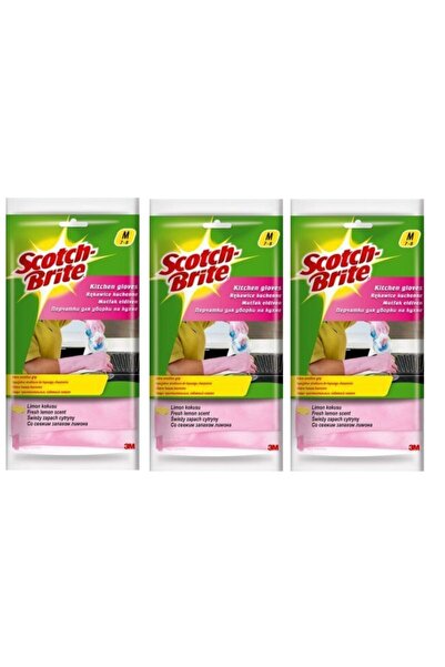 Scotch Brite Limon Kokulu Mutfak Eldiveni M Beden 3 Adet