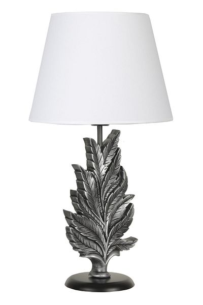 Qdec Modern Design Leaf Lampshade Silver White
