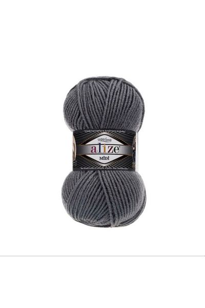 Alize (5 τεμάχια) Superlana Midi 87 γκρι πλεκτά νήματα για γιλέκο ζακέτα νήματα κασκόλ Πλεκτό νήμα