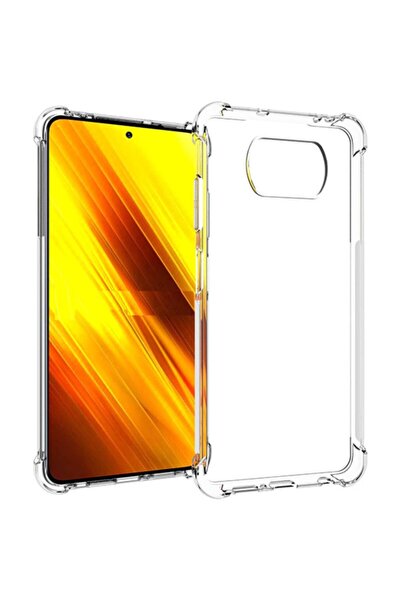 Ally Mobile Ally Poco X3 Anti-drop Silikon Kılıf Shockproof Kılıf Şeffaf