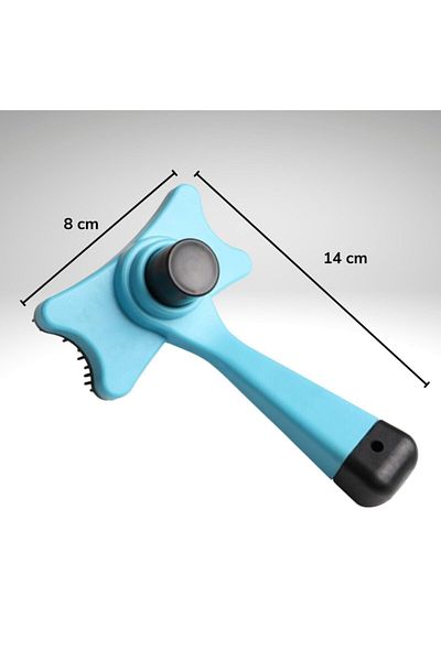 Buffer Pet Cat Dog Hair Collector Automatic Button Pet Comb