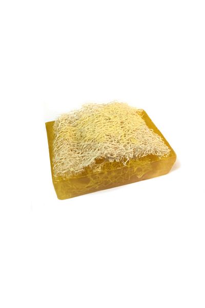Develi 1973 100% Handmade 2-Piece Natural Pumpkin Fiber Soap-honey Soap + Rose Soap