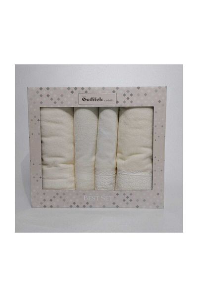 Özdilek Orkide Best Set Turkish Bath Set Cream - Cream