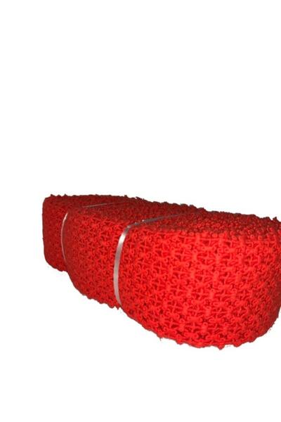 e tuhafiye Ghipură roșie din bumbac (2 METRE)