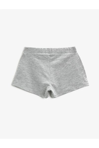 Koton Girl's Gray Cotton Shorts