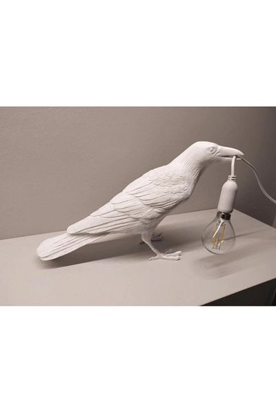 CajuArt Modern Lighting Led Light Decor - Crow Lampshade Holding Lamp