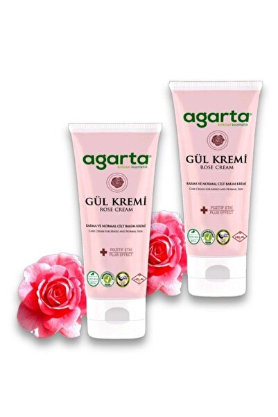 Agarta Doğal Yüz ve El Nemlendirici Gül Aromalı Cilt Bakım Kremi 75 ml 2 Adet