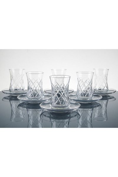 sudeka 12 Piece Square Hand Decorated Tea Set for 6 People