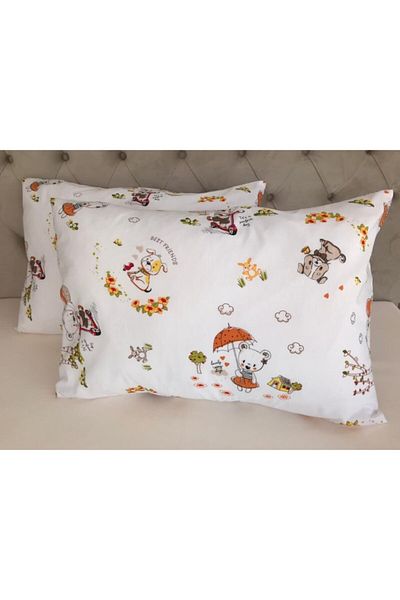 Çeyiz Bahçesi Μαξιλαροθήκη Girl Bear 2 τεμαχίων 50&70