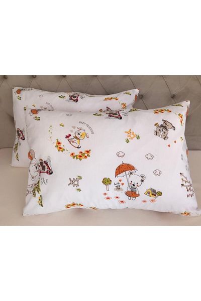 Çeyiz Bahçesi Μαξιλαροθήκη Girl Bear 2 τεμαχίων 50&70