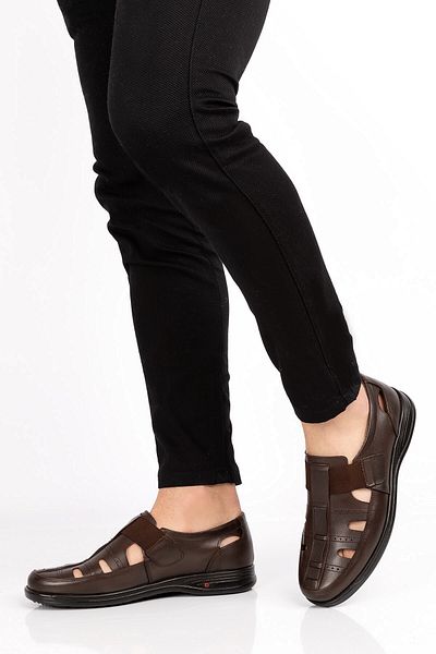depderi Men's Genuine Leather Casual Summer Shoes