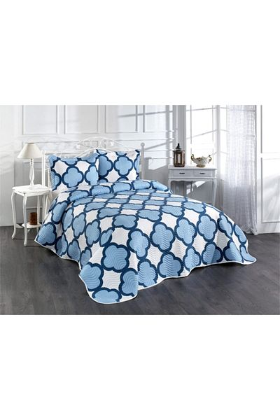 BELENAY Bubblın Navy Blue Double Quilted Bedspread