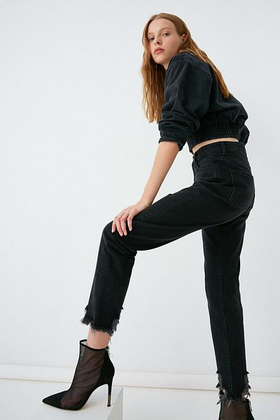 Koton Women's Black Jeans 1KAK47328MD