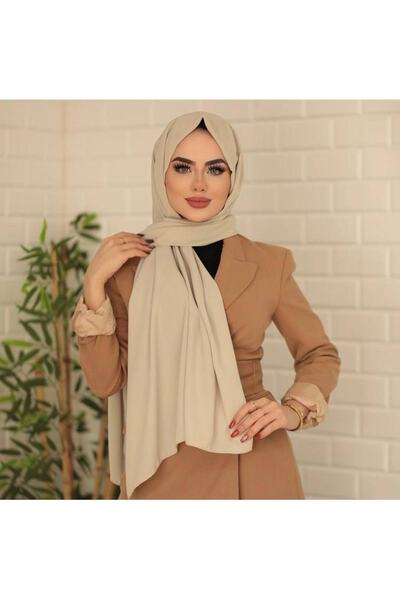 ALLURİNG THE BETTER ONE Beige Plain Medina Silk Shawls