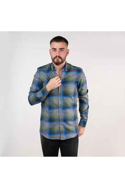 AKÇAYLAR Ανδρικό καρό πουκάμισο Dorss Slimfit