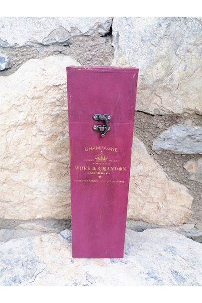 Baykon Ahşap Wooden Wine Box 35x10x10cm