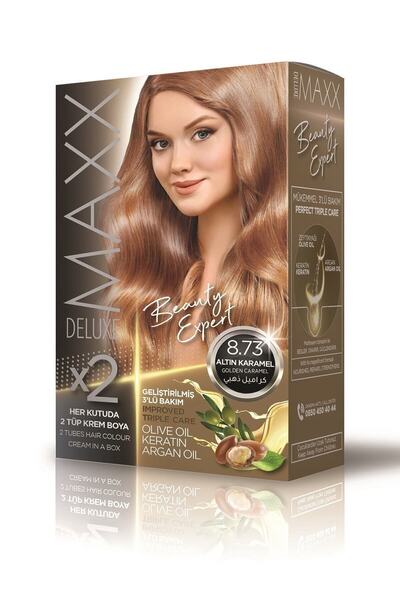 MAXX DELUXE Beauty Expert Zeytinyağı Keratin Argan Birleşimi 8.73 Altın Karam...