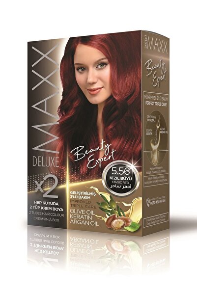 MAXX DELUXE Beauty Expert Zeytinyağı+keratin+argan Birleşimi 5.56 Kızıl Büyü ...