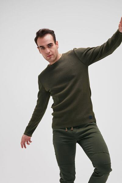 Bad Bear Dapple Knit Erkek Haki Triko