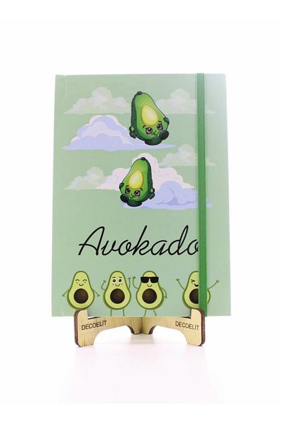 Deco Elit Avocado Notebook Dotted Hard Cover with Elastic