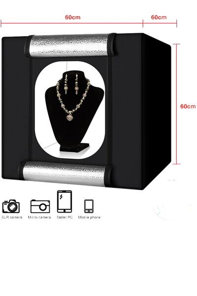 Deyatech Ürün Çekim Çadırı 60x60cm Mini Stüdyo Softbox Stand Kit