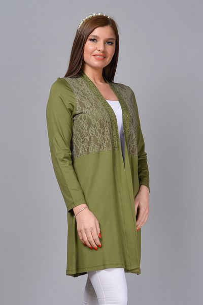 TUSSE Women's Large Size Lace Long Cardigan