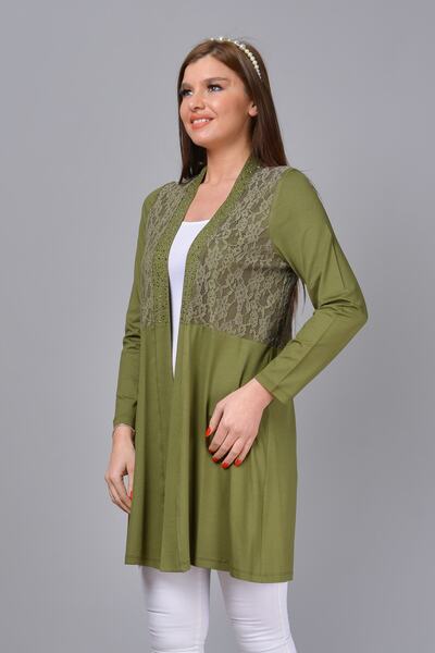 TUSSE Women's Large Size Lace Long Cardigan